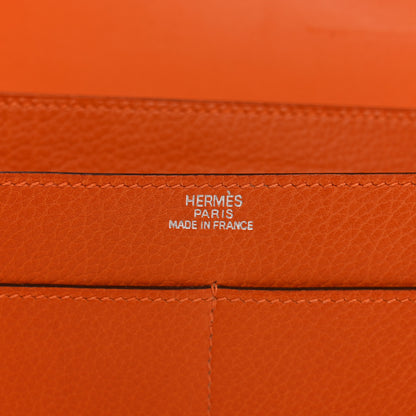 Hermes Togo Dogon Duo Wallet Orange 7 of 8