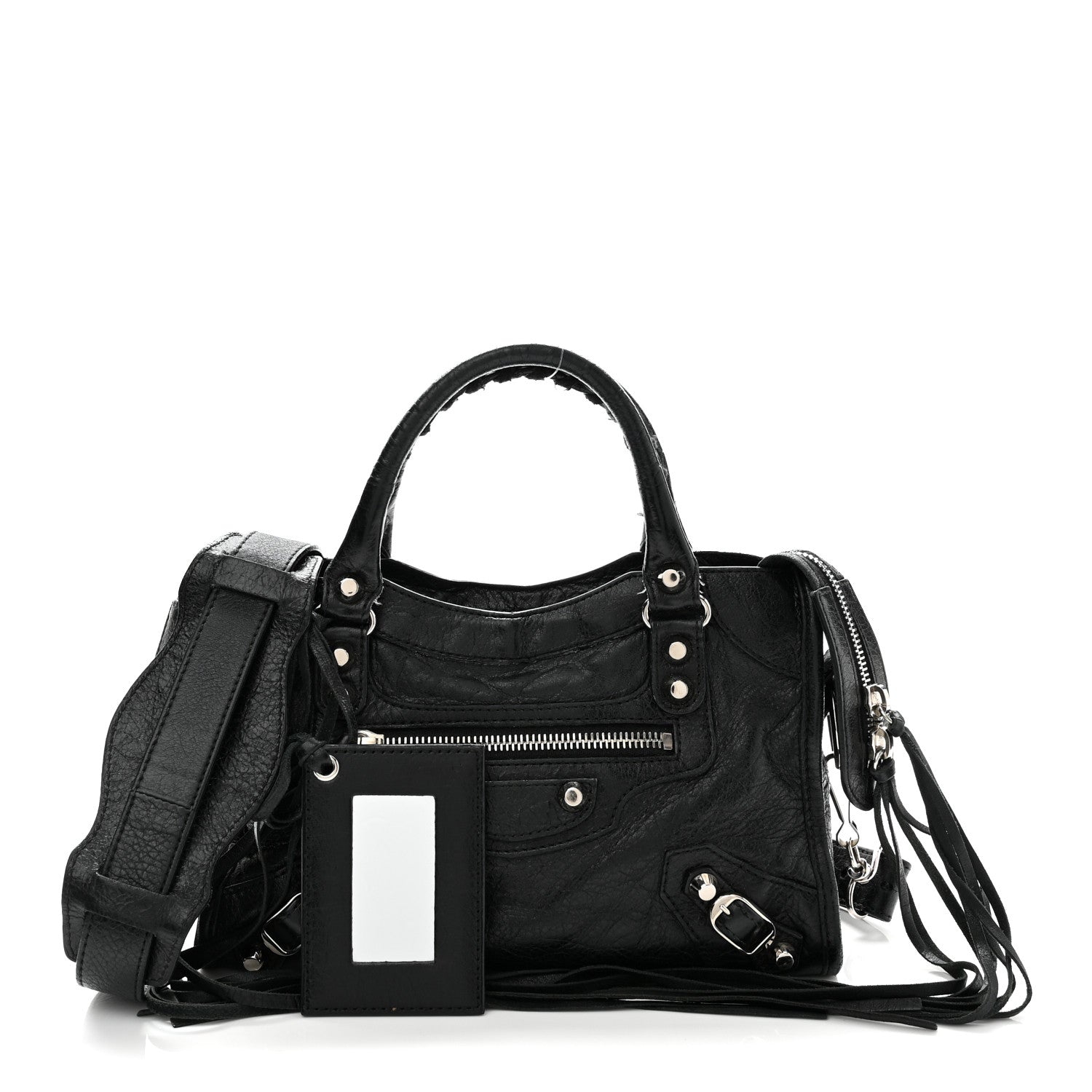 Balenciaga Agneau Classic Silver Hardware Mini City Black 3 of 12