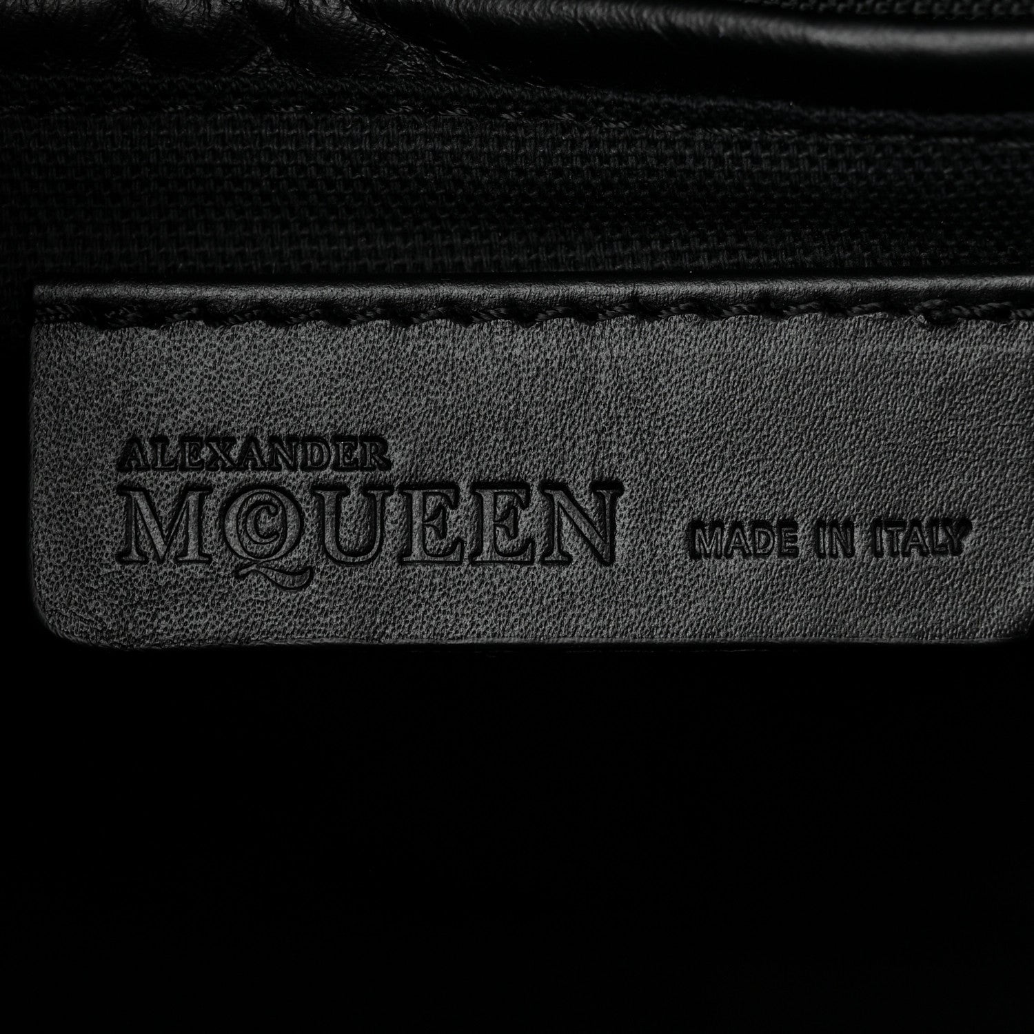 Alexander McQueen Calfskin Crocodile Embossed Small Skull Padlock Zip Around Tote White Black 6 of 13