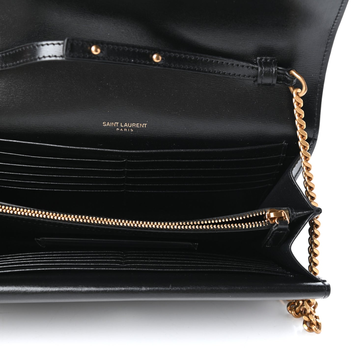 Smooth Calfskin Monogram Sulpice Chain Wallet Black
