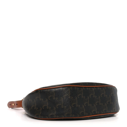 Celine Triomphe Canvas Calfskin Ava Shoulder Bag Tan 4 of 11