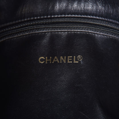 Chanel Lambskin Quilted Shopping Tote Black 6 of 7