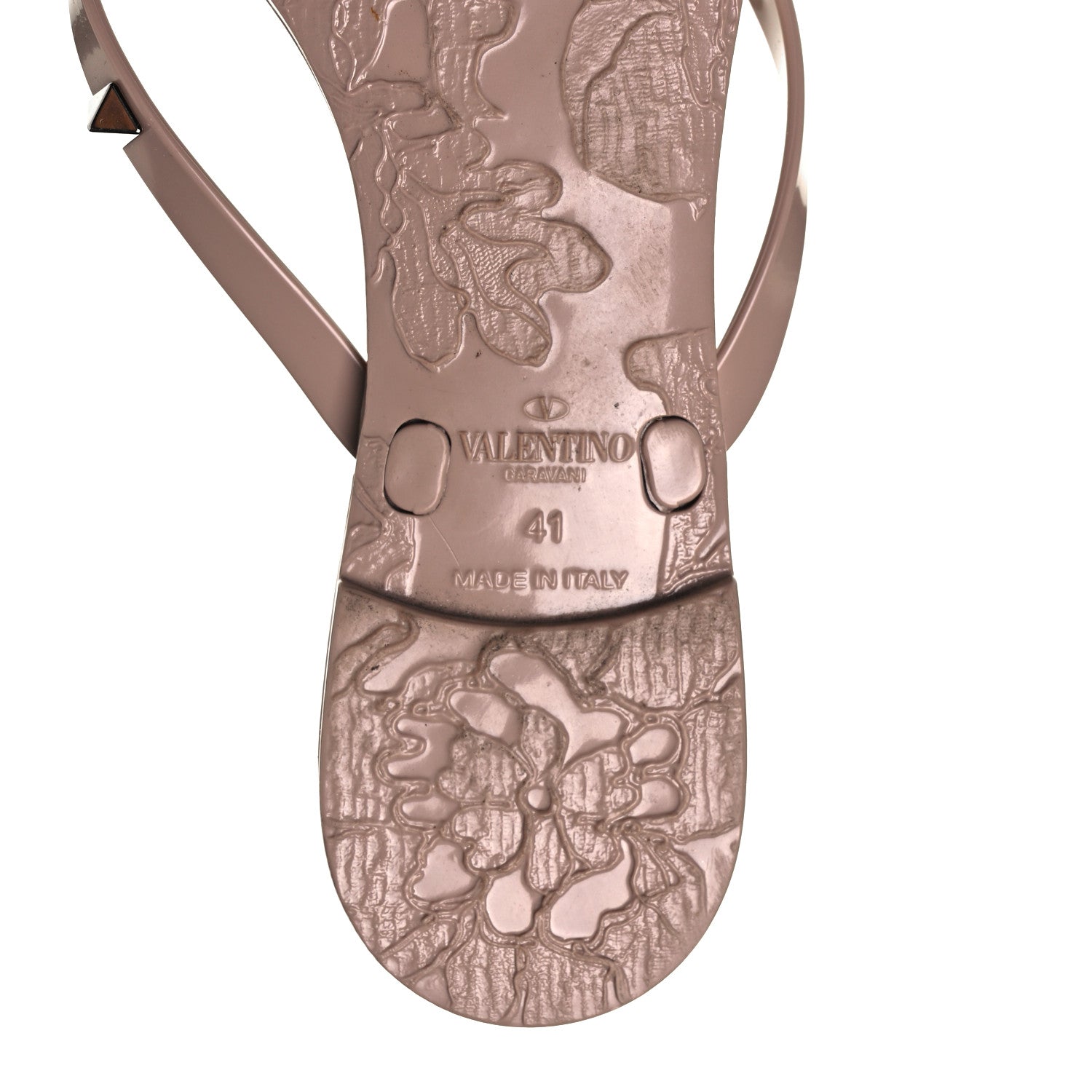 Valentino Garavani PVC Jelly Rockstud Bow Thong Sandals 41 Poudre 22 of 28