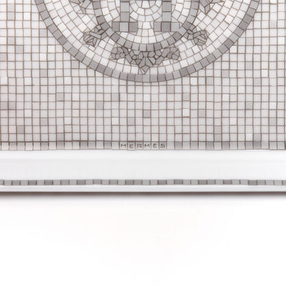 Hermes Porcelain Mosaique Au 24 Sushi Plate Platine 5 of 7