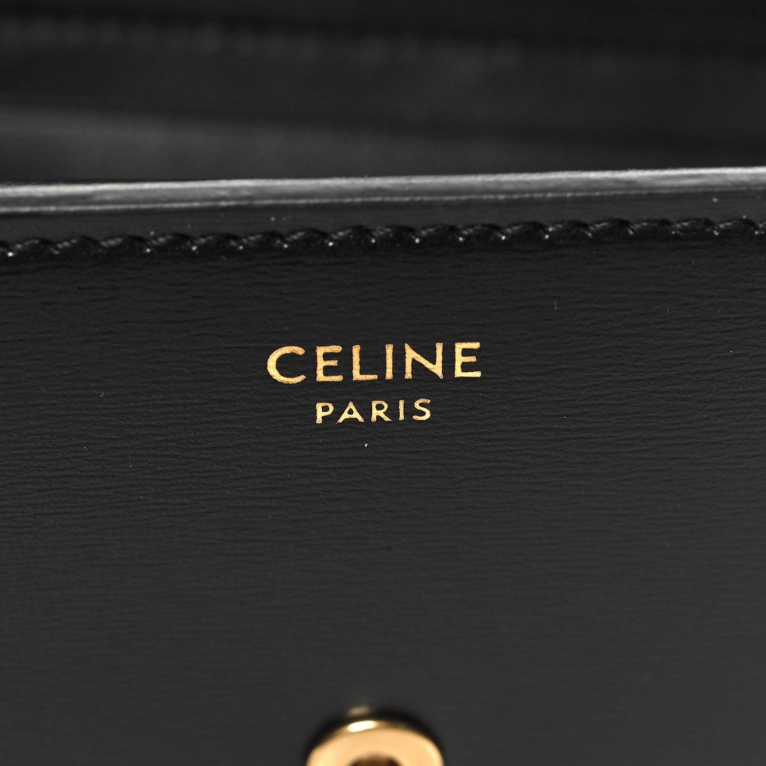 Celine Shiny Smooth Lambskin Small Triomphe Wallet Black 7 of 9