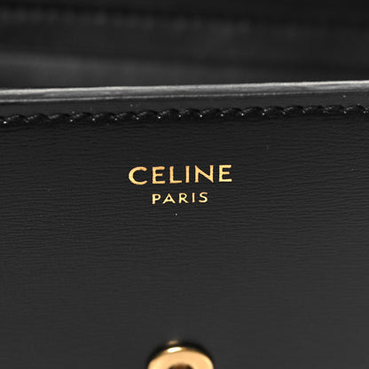 Celine Shiny Smooth Lambskin Small Triomphe Wallet Black 7 of 9