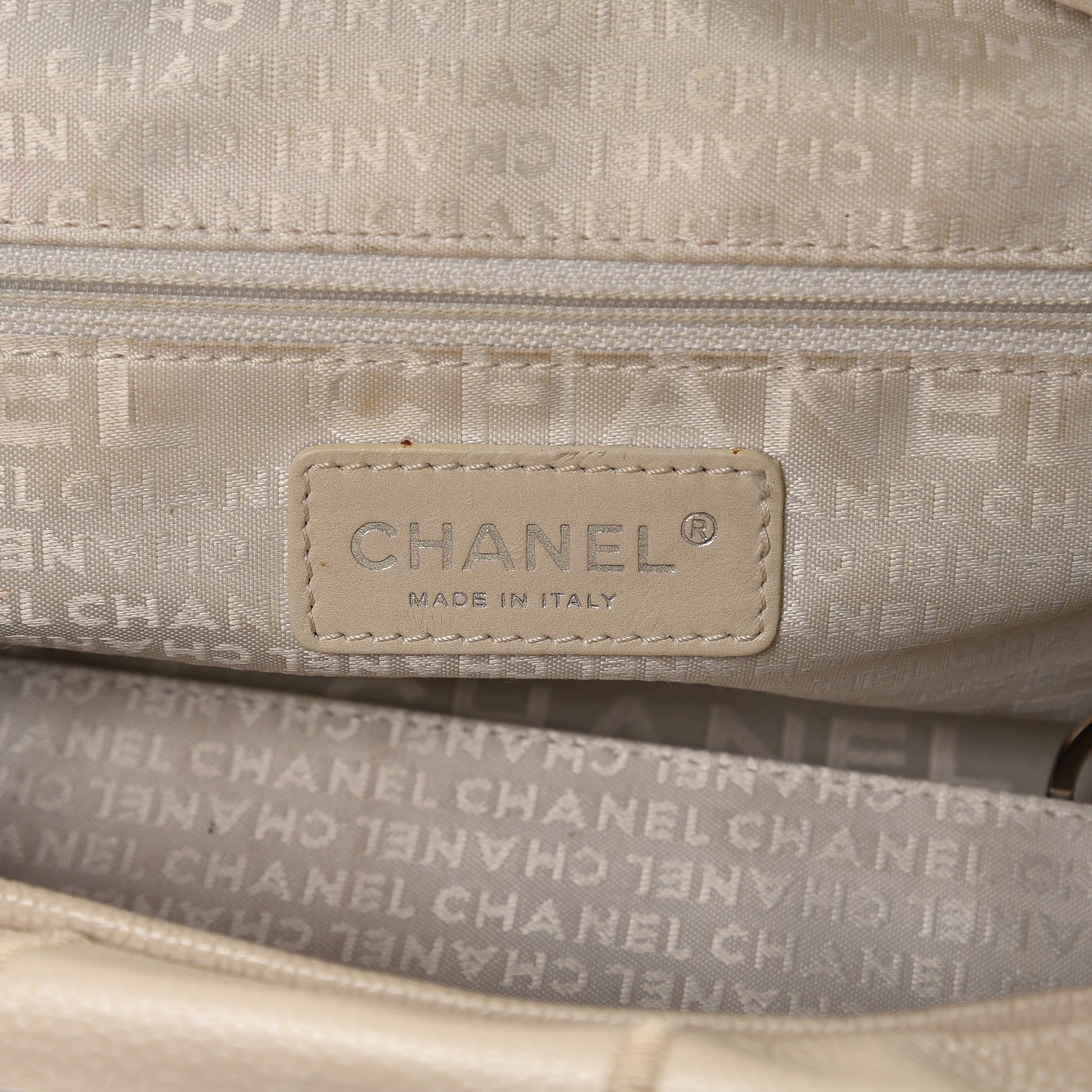 Chanel Caviar Square Stitched Large Tote Beige 7 of 26