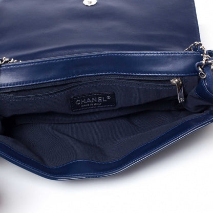 Chanel Vinyl Small Lipstick Flap Bag Blue 8 of 9