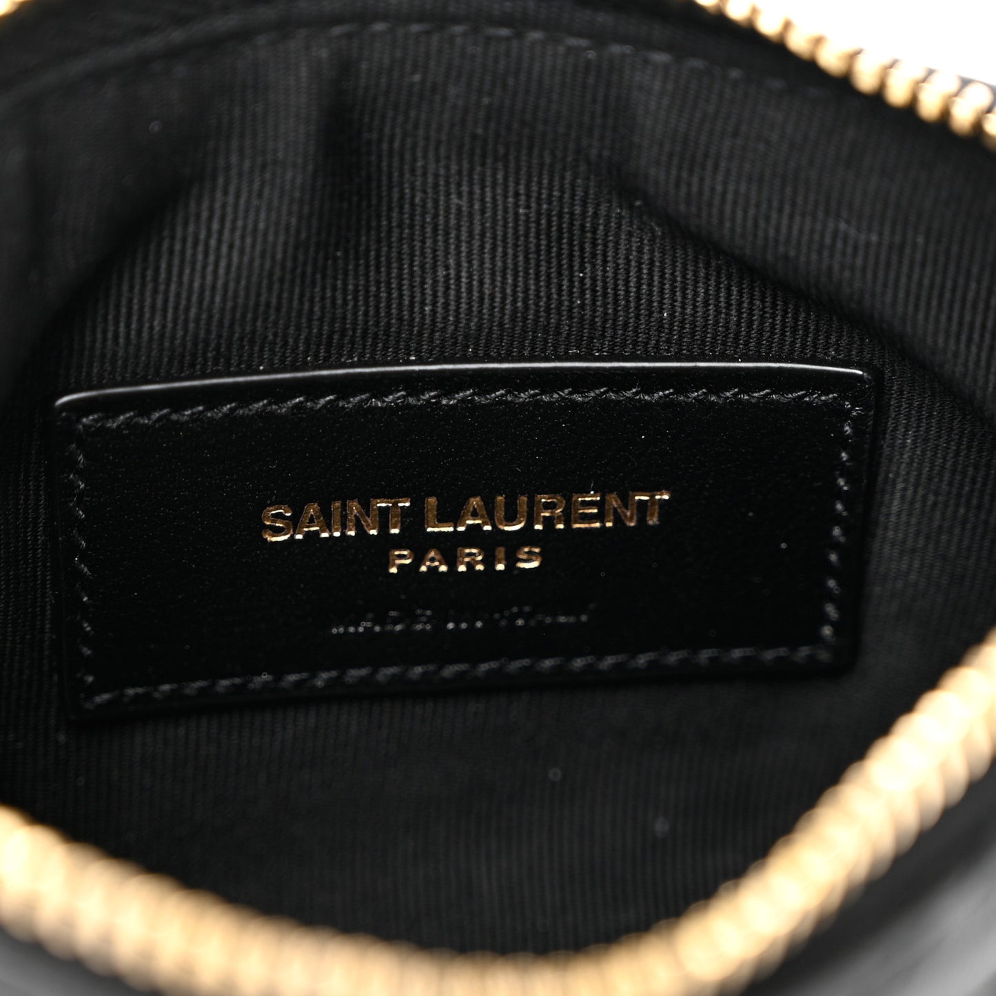 Calfskin Matelasse Monogram Key Pouch Black