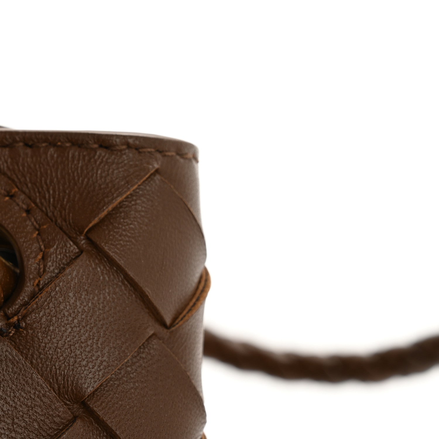 Bottega Veneta Nappa Intrecciato Small Andiamo Shoulder Bag Cognac
