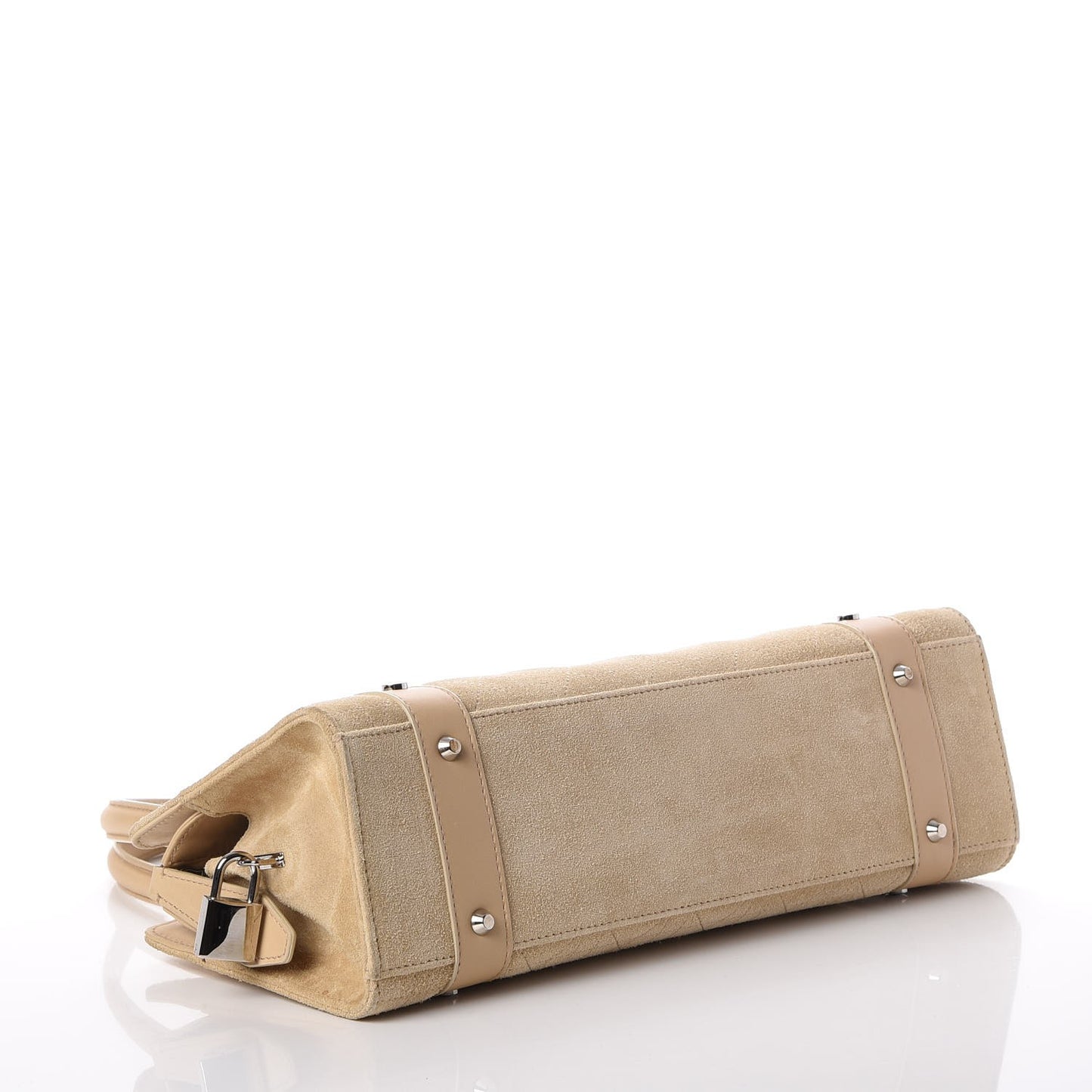 Suede Cannage Stitched East West Lady Dior Beige