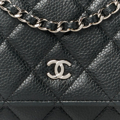 Chanel Caviar Quilted Wallet On Chain WOC Black 9 of 12