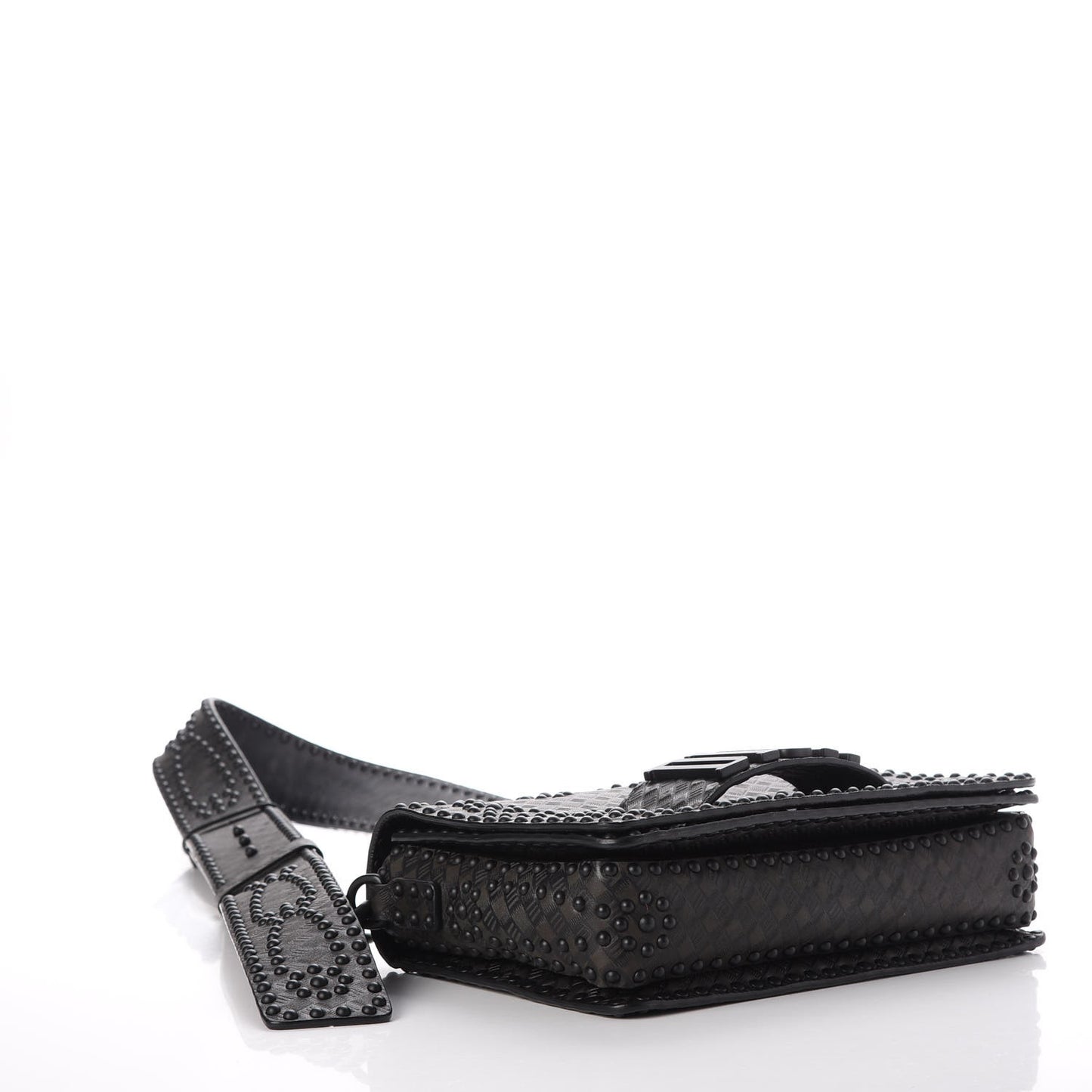 Calfskin Studded Dio(r)evolution Flap Bag Black