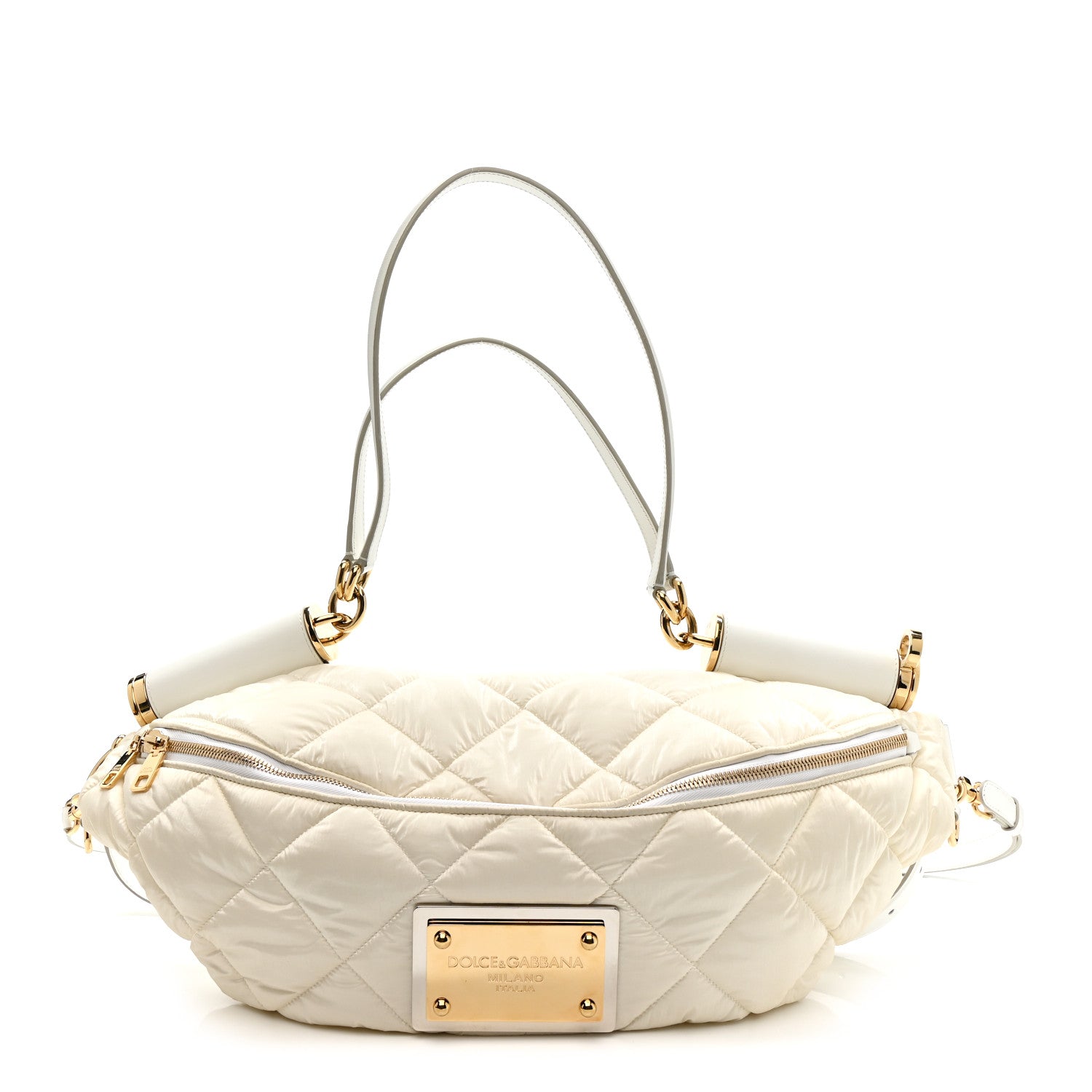 Dolce & Gabbana Marsupio Nylon Quilted Piumino 2 Belt Bag White 1 of 19