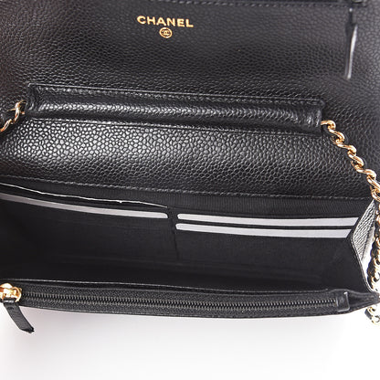 Chanel Caviar Quilted Wallet On Chain WOC Black 4 of 8