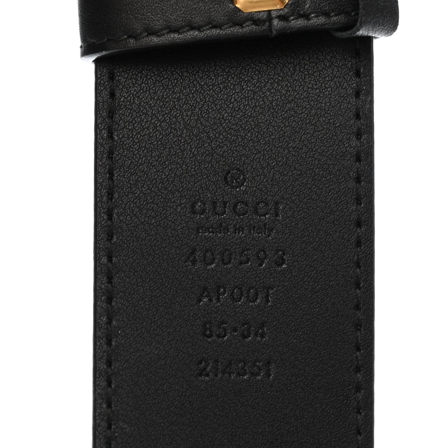 Calfskin Double G 40mm Belt 85 34 Black