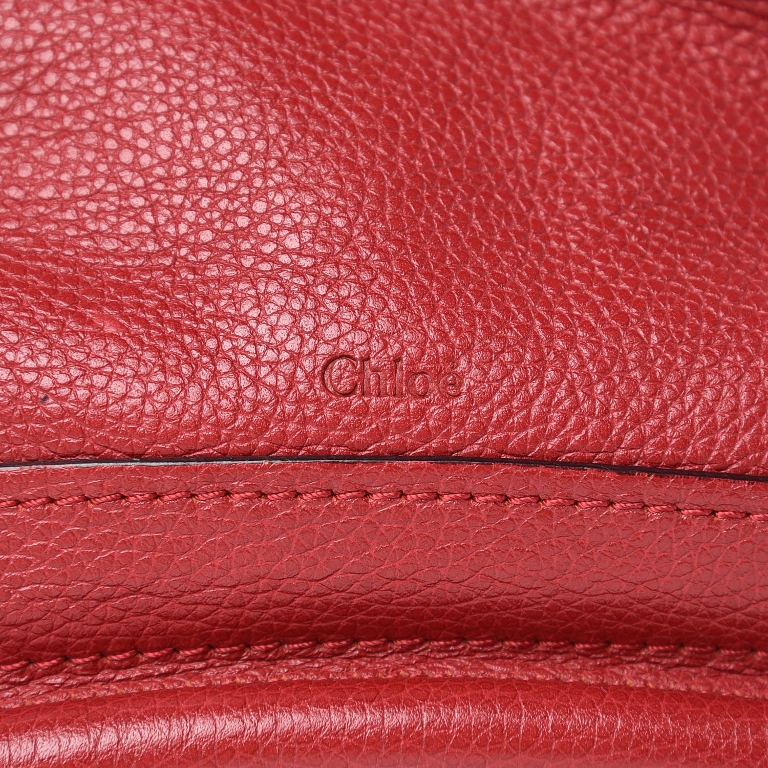 Chloe Calfskin Medium Paraty Holly Berry 18 of 21