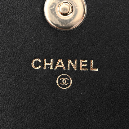 Chanel Lambskin Quilted Pearl Phone Holder With Chain Black 6 of 11