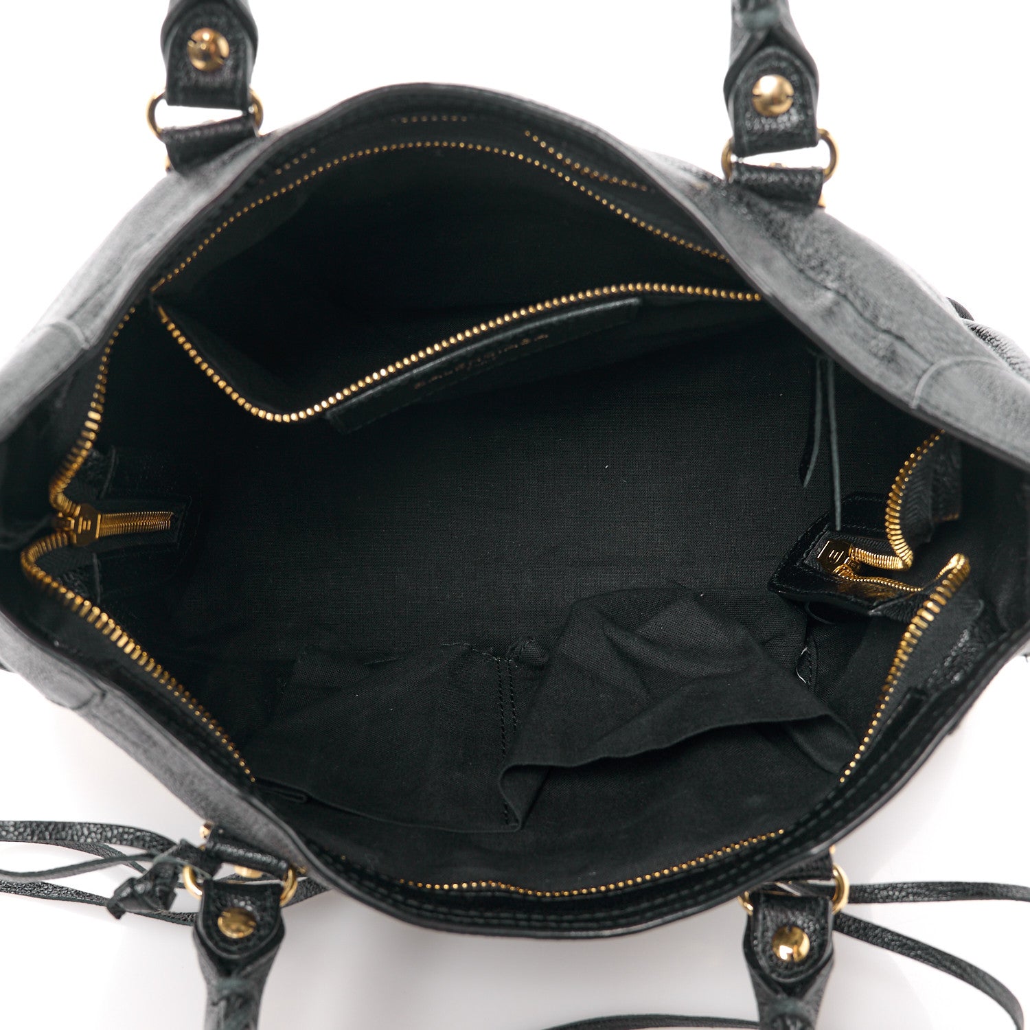 Balenciaga Chevre Gold Metallic Edge Hardware S City Black 6 of 13