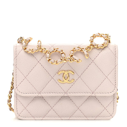 Chanel Caviar Quilted Miss Coco Clutch With Chain Light Purple 1 of 11