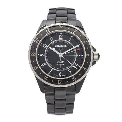 Chanel Stainless Steel Ceramic 41mm J12 GMT Automatic Watch Black 1 of 5
