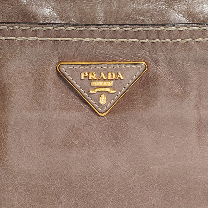 Prada Vitello Shine Pochette Clutch Argilla 10 of 10