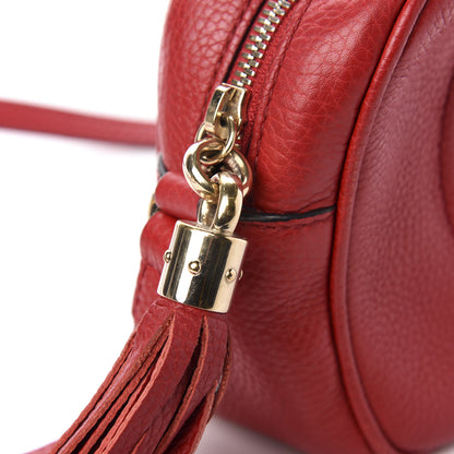 Gucci Pebbled Calfskin Small Soho Disco Bag Tabasco Red 16 of 21