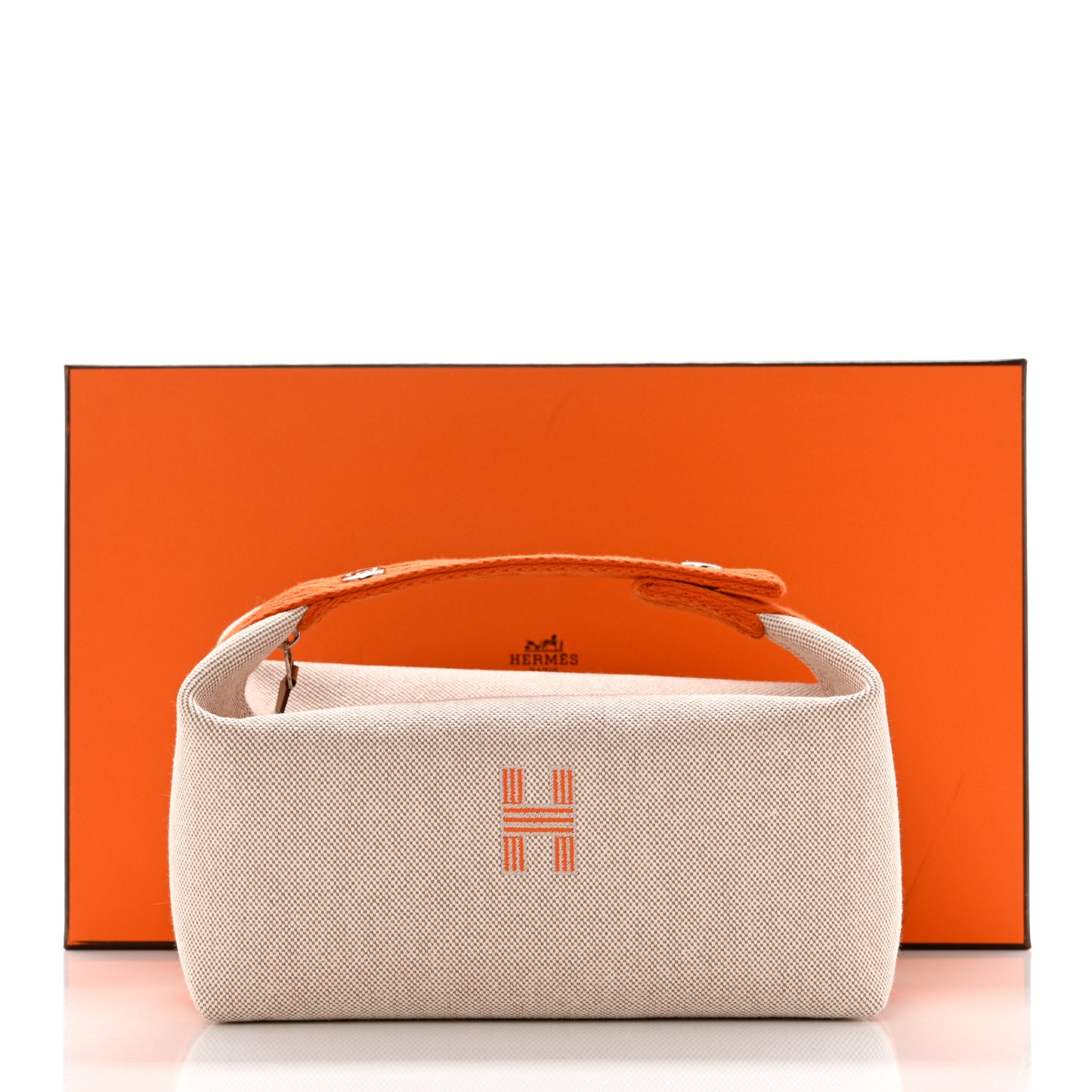 Canvas Small Bride-A-Brac Pouch Natural Orange