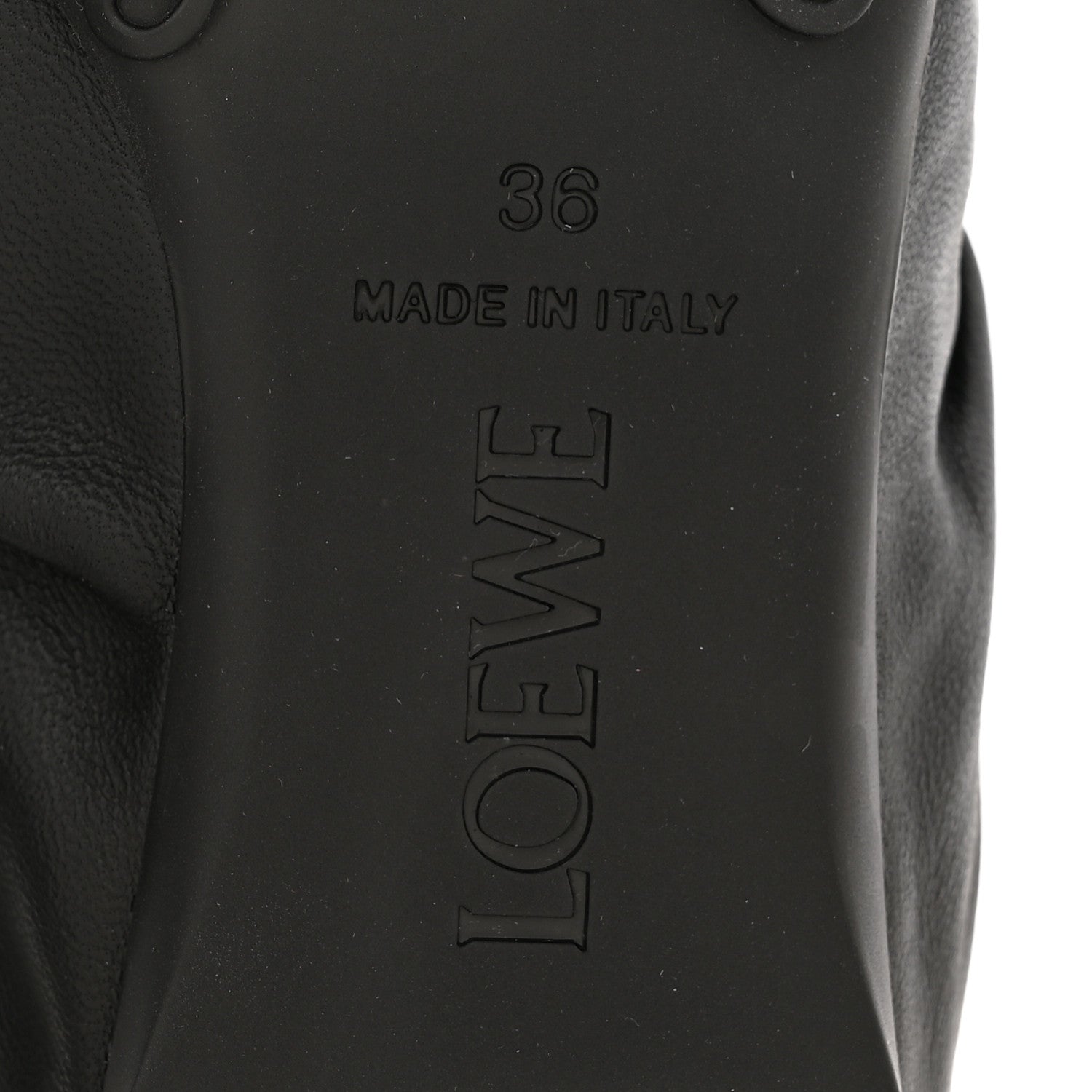 Loewe Lambskin Pebble Ballerina Flats 36 Black 7 of 8