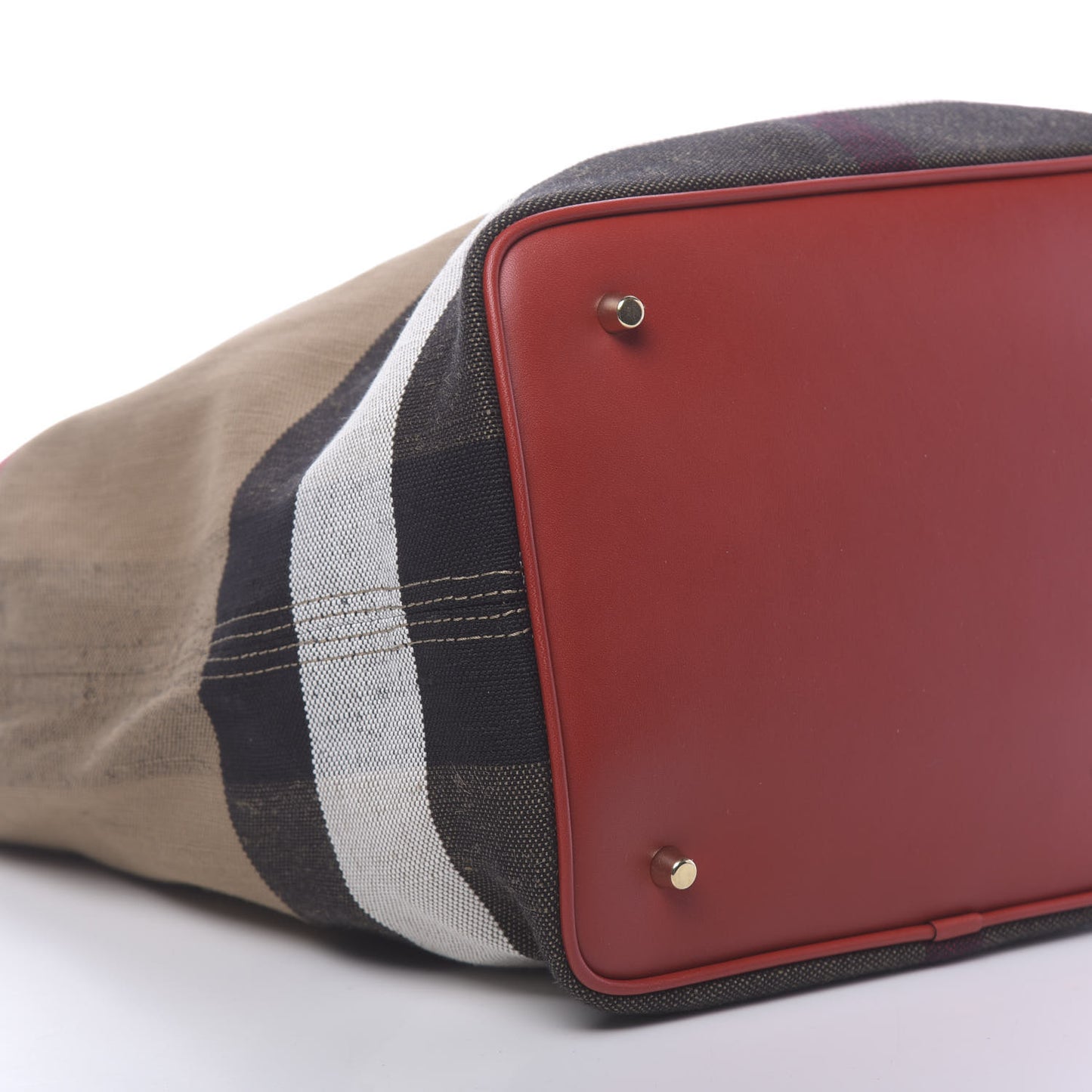 Canvas Mega Check Medium Ashby Hobo Cadmium Red