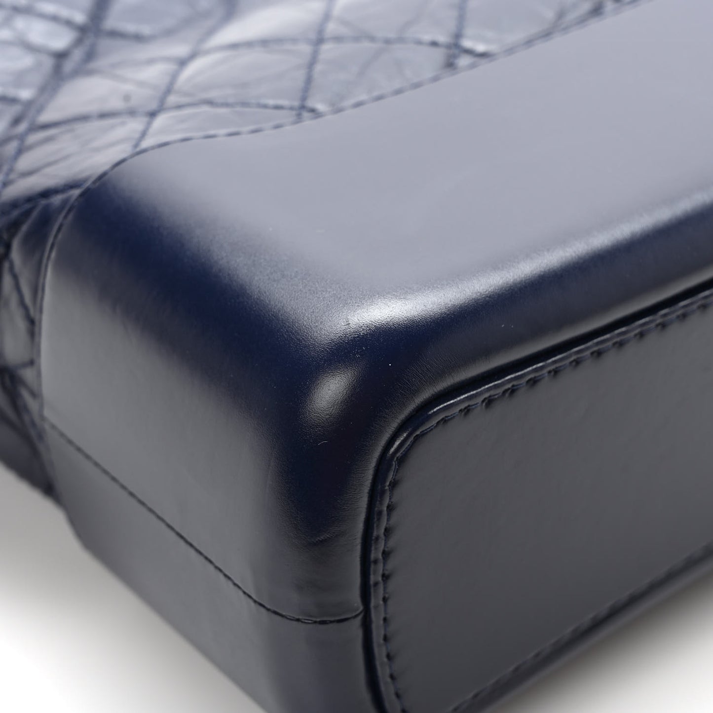 Aged Calfskin Quilted Medium Gabrielle Hobo Dark Navy Blue
