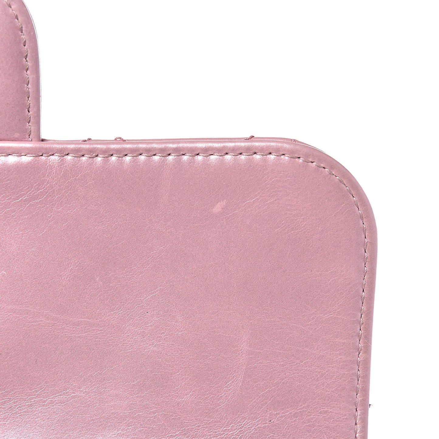 Glazed Calfskin Quilted Mini Coco Pleats Flap Pink