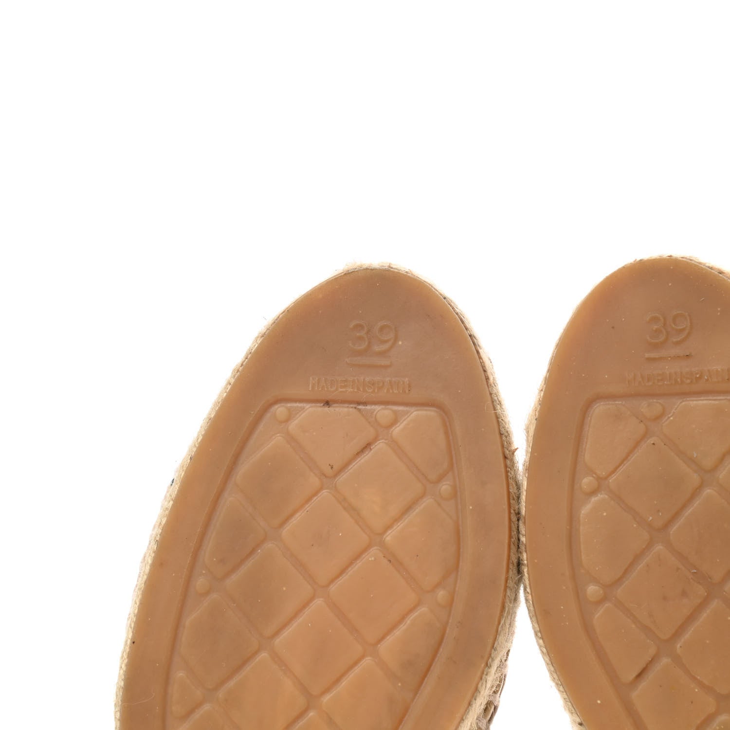Chanel Lambskin CC Espadrilles 39 Beige Black 10 of 13