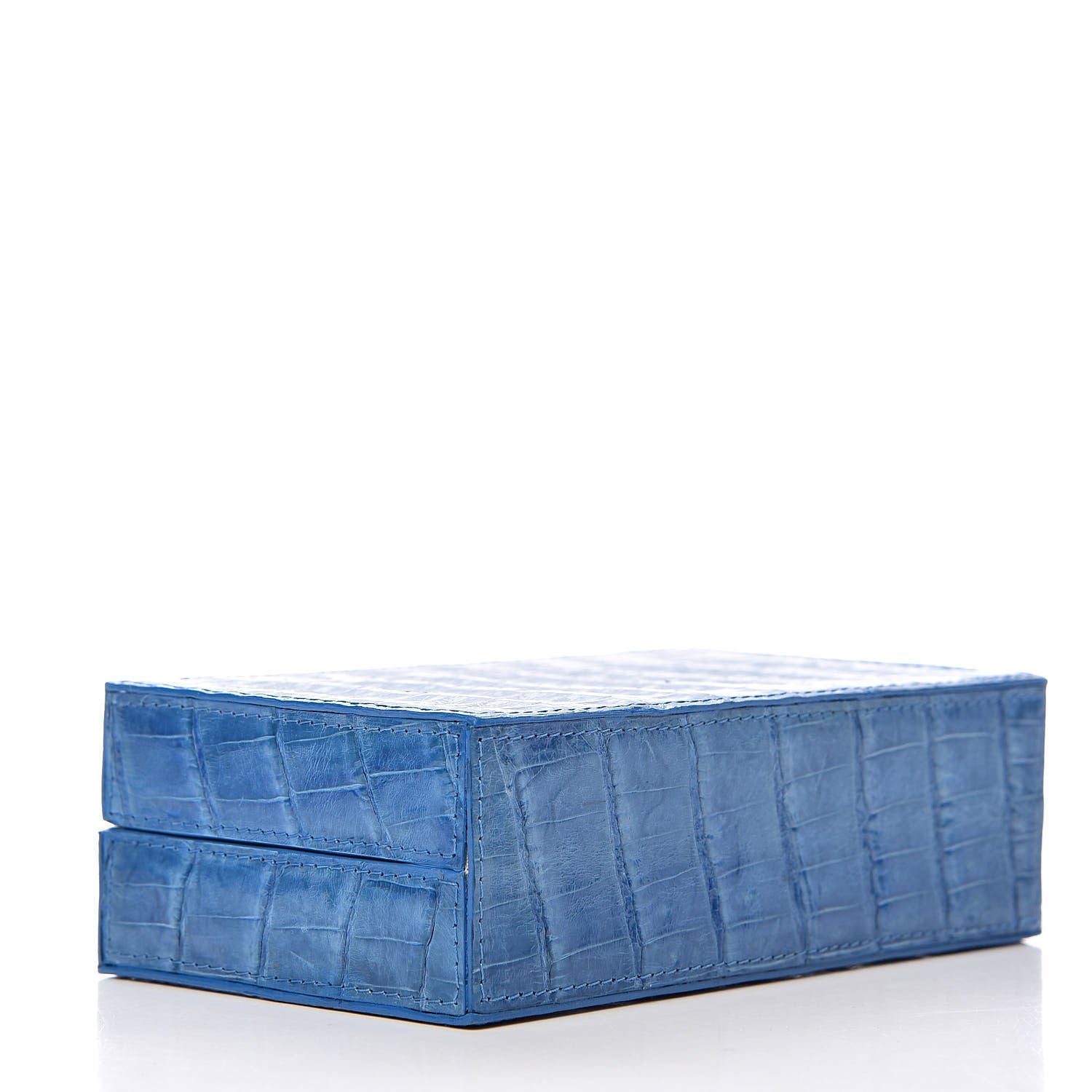 Nancy Gonzalez Crocodile Box Clutch Blue 4 of 11