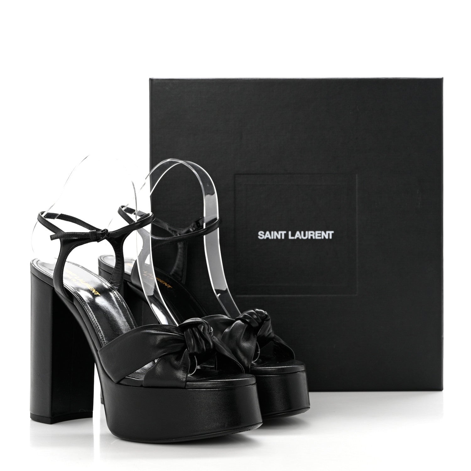 Saint Laurent Vendome Bianca 85 Platform Sandals 40 Black 9 of 9