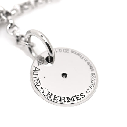 Hermes 18K White Gold Diamond Gambade Bracelet 4 of 5