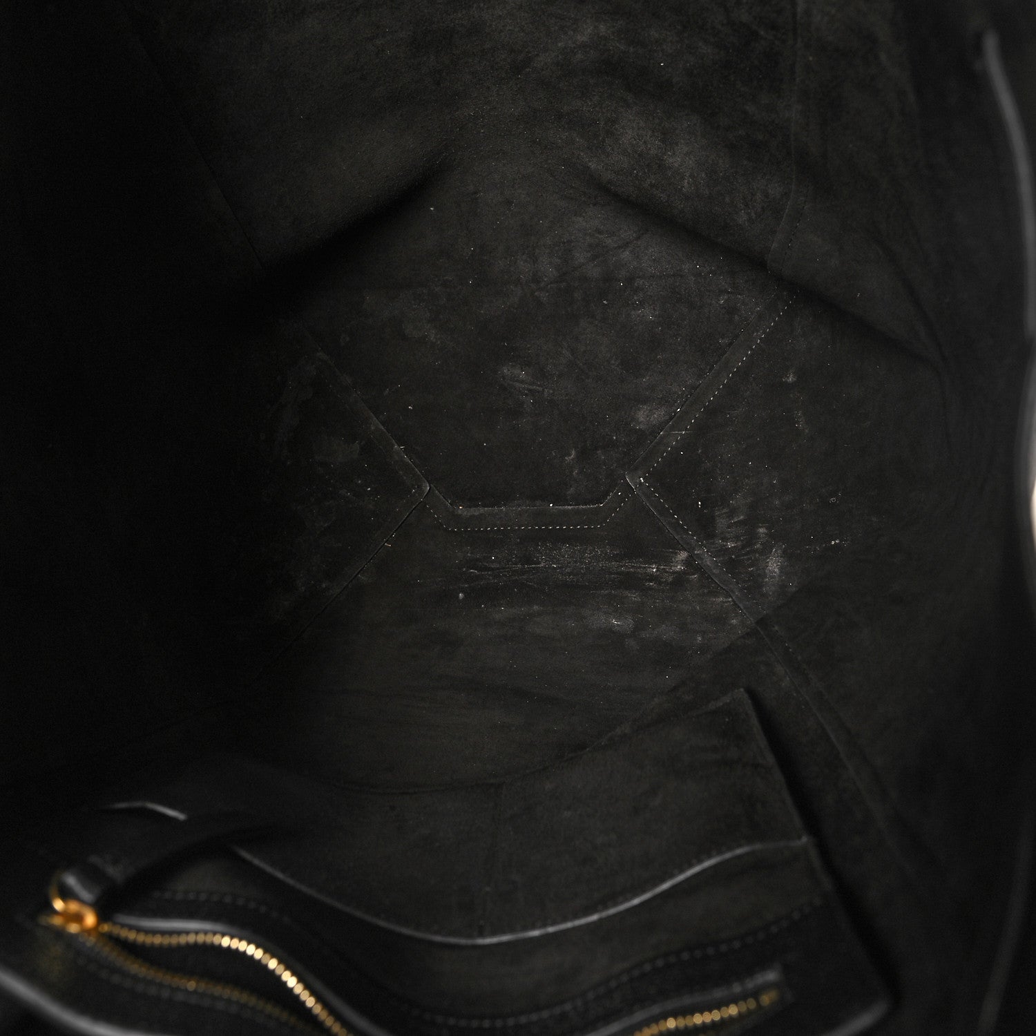 Celine Soft Grained Calfskin Medium Belt Cabas Phantom Black 4 of 11