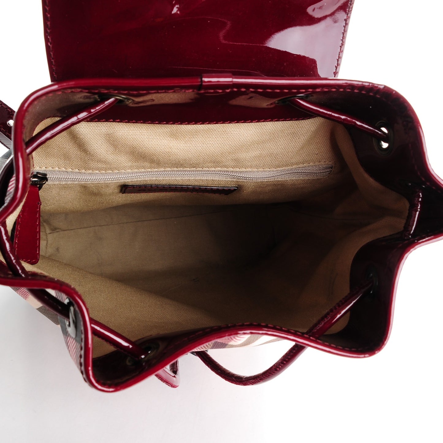 Nova Check Heart Backpack Berry Red