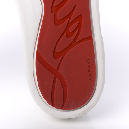 Christian Louboutin Calfskin Patent Vieirissima Flat Sneakers 40.5 White Loubi 7 of 9
