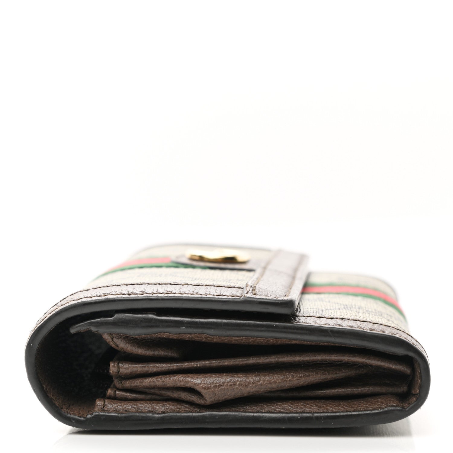 Gucci GG Supreme Monogram Web Ophidia Continental Wallet Brown 8 of 9