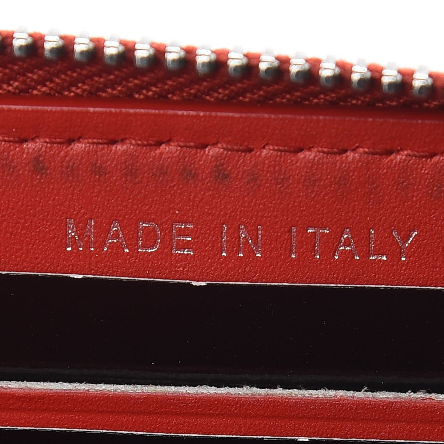 Caviar Quilted Small Zip Around Wallet Red