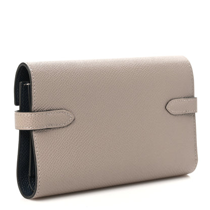 Hermes Epsom Verso Medium Kelly Wallet Gris Asphalt Bleu Indigo 3 of 12