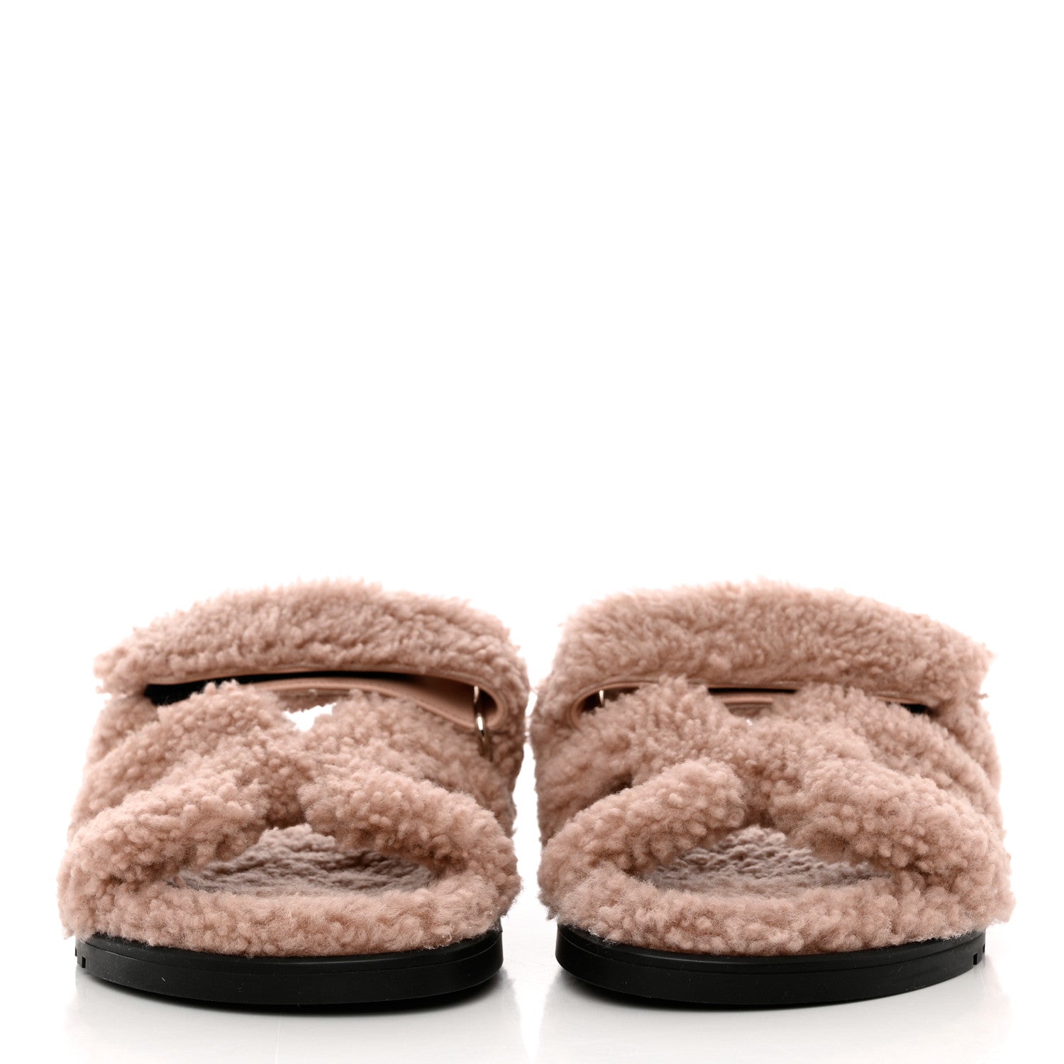 Hermes Woolskin Womens Chypre Sandals 36 Bois De Santal 2 of 9