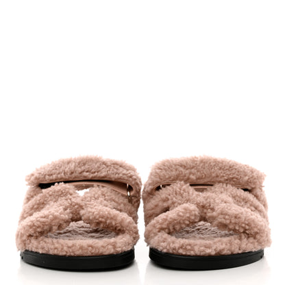 Hermes Woolskin Womens Chypre Sandals 36 Bois De Santal 2 of 9