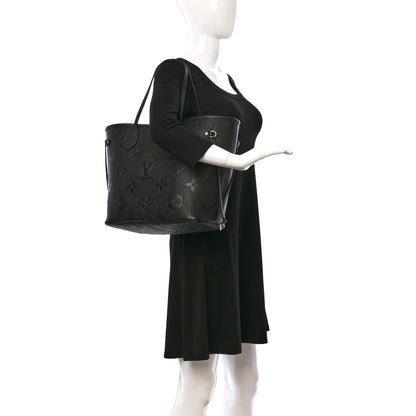 Louis Vuitton Empreinte Monogram Giant Neverfull MM Black 2 of 9
