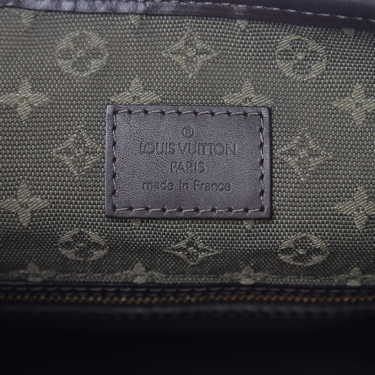 Mini Monogram Besace Mary Kate Kaki