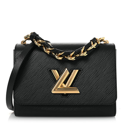 Louis Vuitton Epi Twist Braided Strap Shoulder Bag MM Black 1 of 10