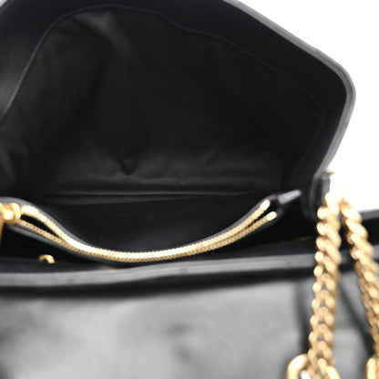 Saint Laurent Calfskin Y Quilted Monogram Medium Loulou Chain Satchel Black 5 of 12