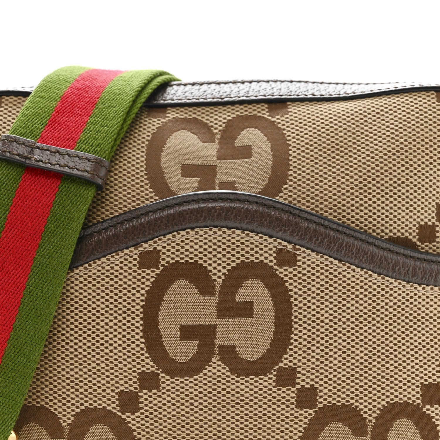 Gucci GGパターン ビジネスバッグ Gucci Monogram Jumbo GG Textured Dollar Calfskin Web Messenger
