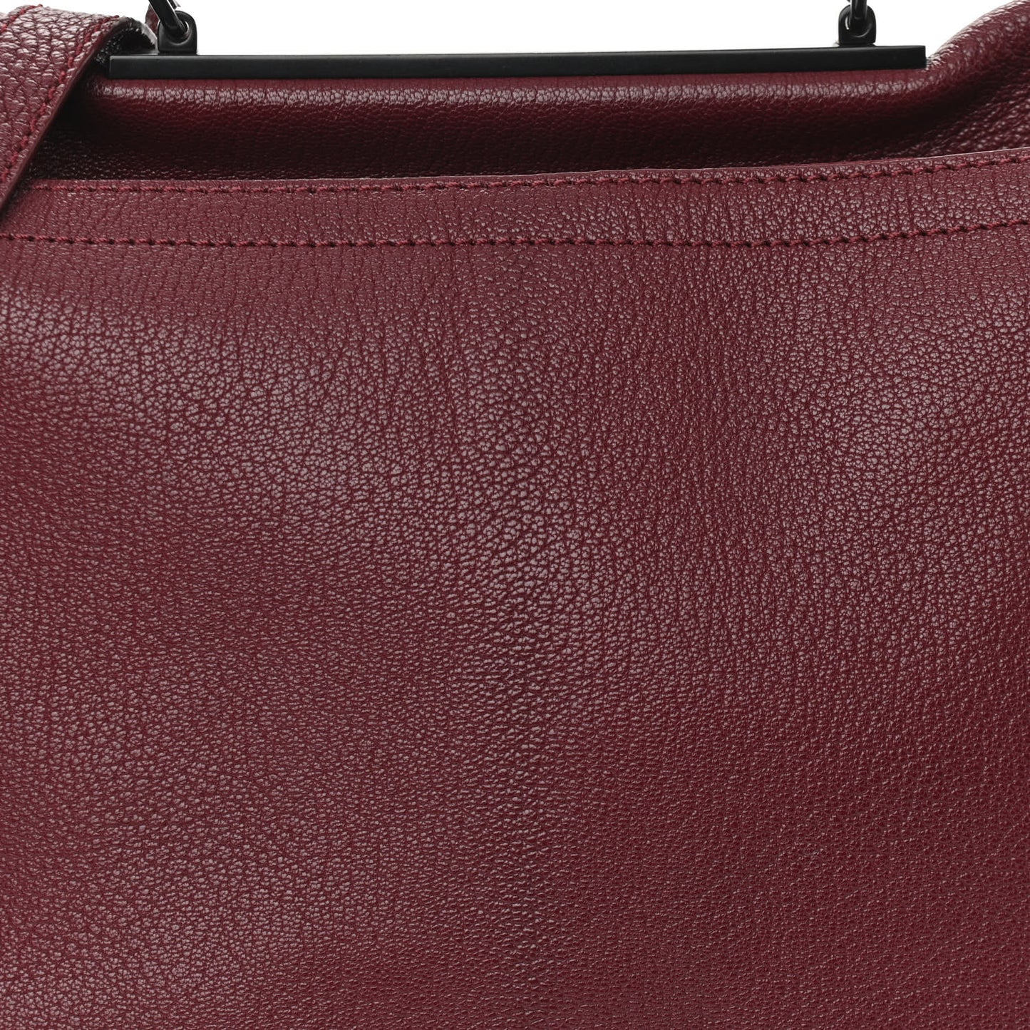 Grained Calfskin Small Ryder Satchel Burgundy